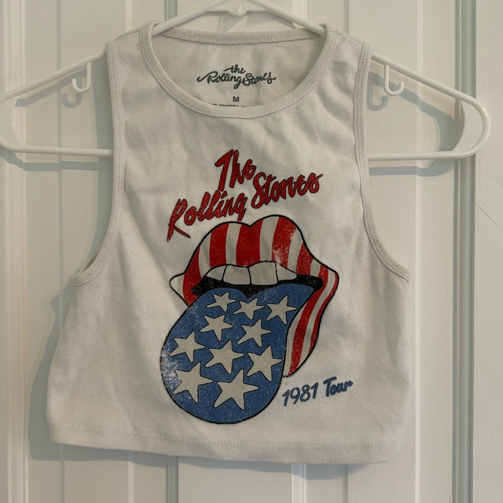 Urban Outfitters USA Rolling Stones White Tank M